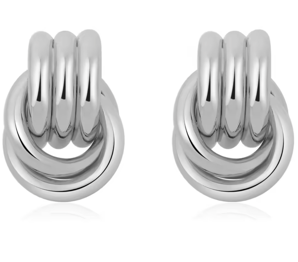 14K Gold Plated Knot Earrings for Women