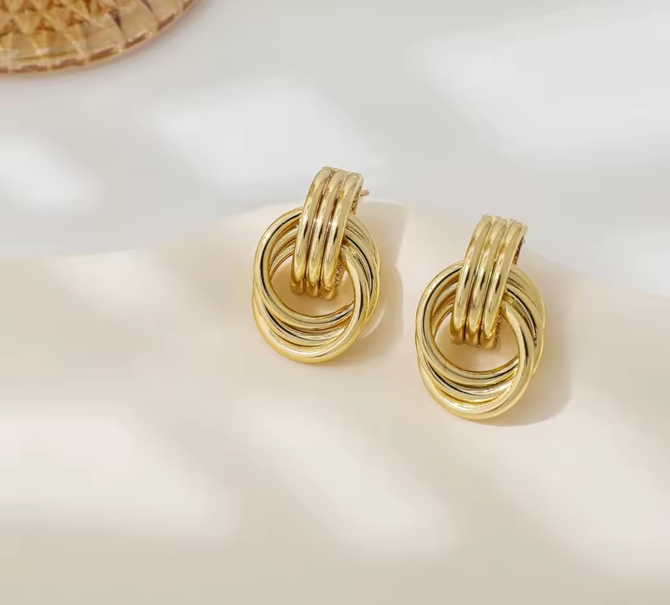 14K Gold Plated Knot Earrings for Women