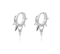 Punk Spike Rivet Hoop Earrings for Women