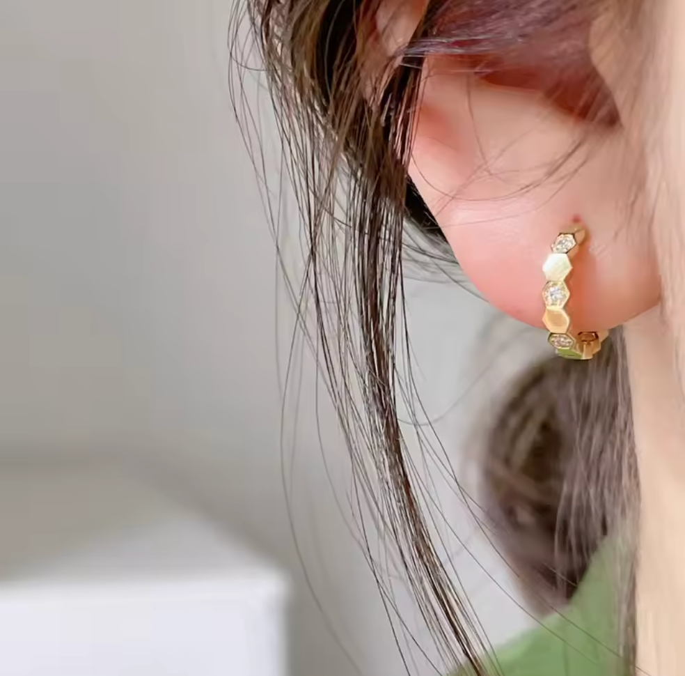 Simple Luxury 18K Gold Plated Earrings for Women