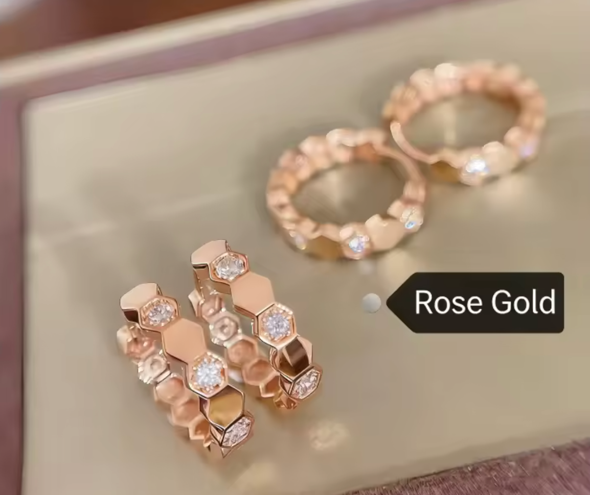 Simple Luxury 18K Gold Plated Earrings for Women