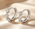 Exquisite White Zircon Hoop Earrings for Women